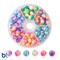 BeadTin Mixed Design 8mm Round Polymer Clay Beads (Box/6 Styles)